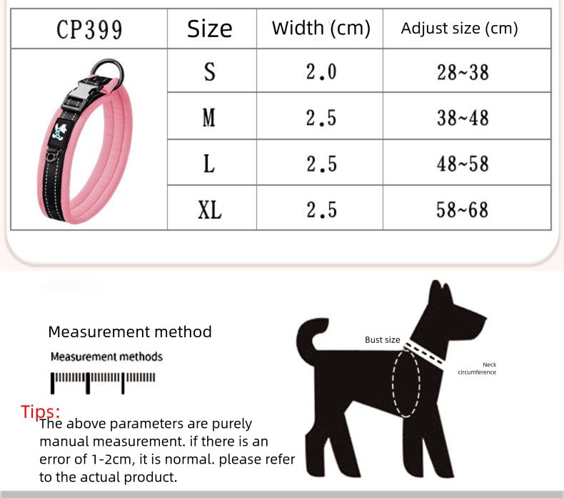 soft-breathable-nylon -dog collar-Large dogs-small dogs