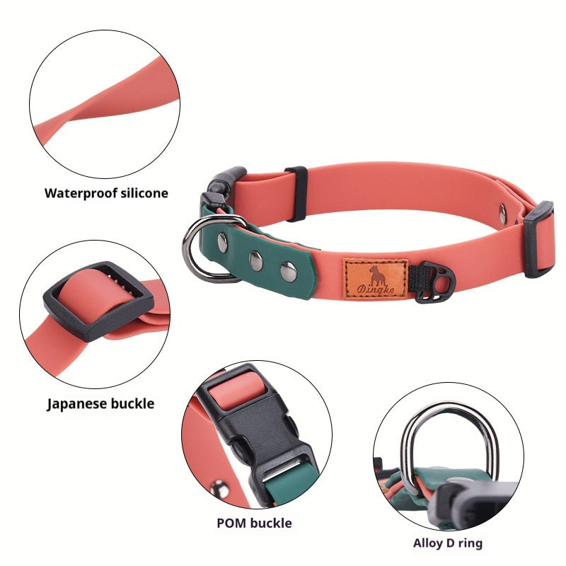 Shock-absorbing padded neckband for medium-large dogs