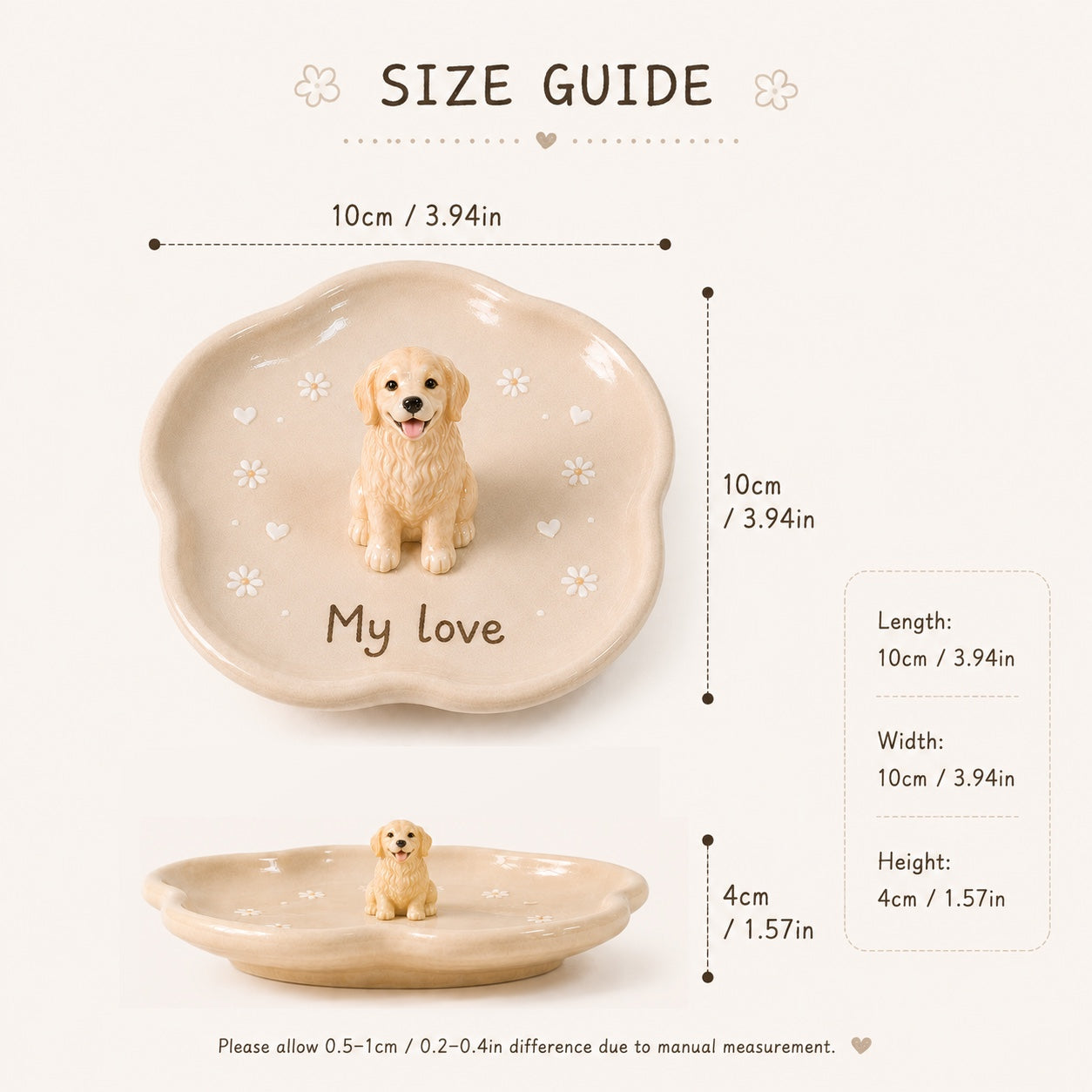 Personalized 3D Pet Statue Ring Dish — Keep Their Memory Close, Every Day