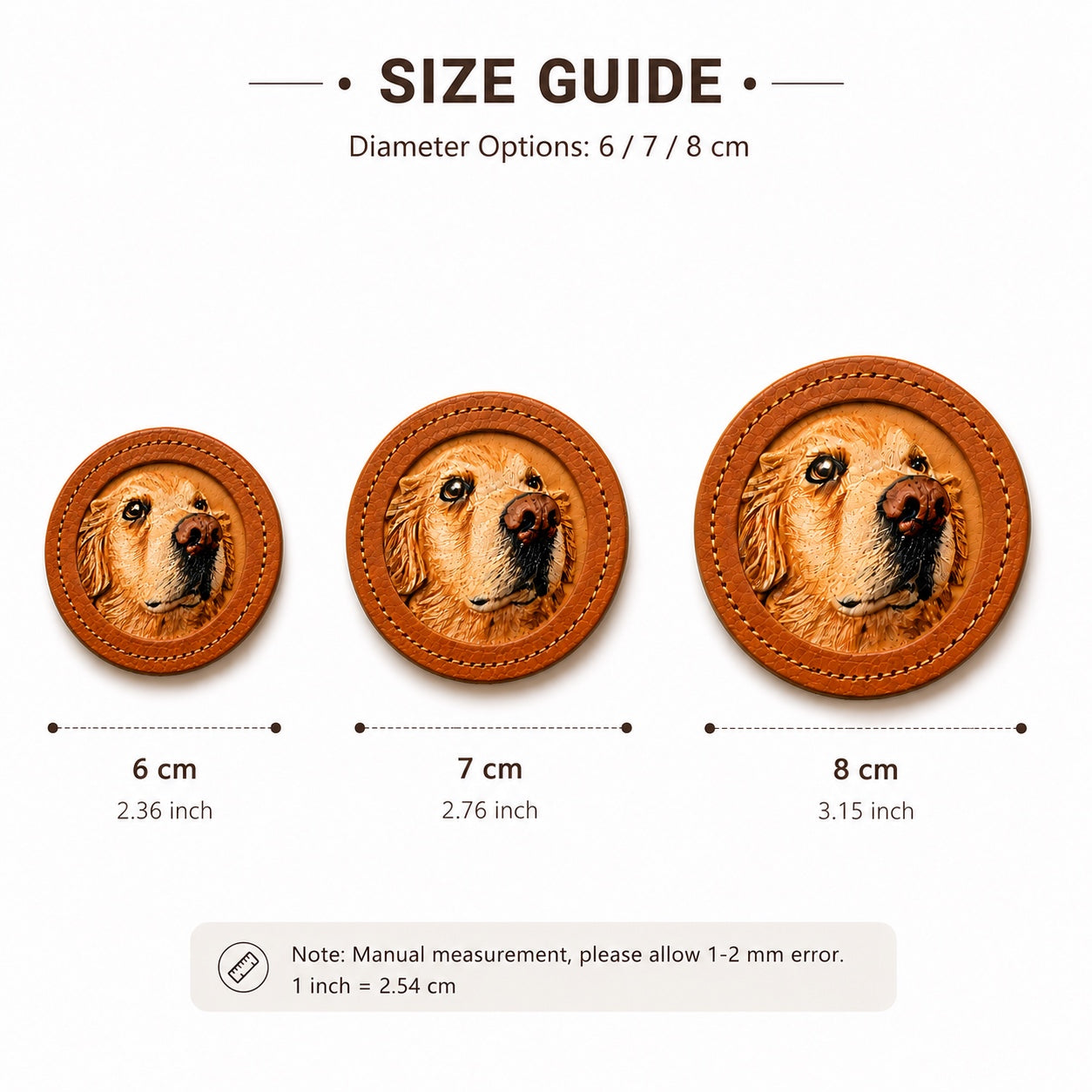 Custom Leather Pet Portrait Keychain – Personalized Handmade Memorial Gift for Pet Lovers