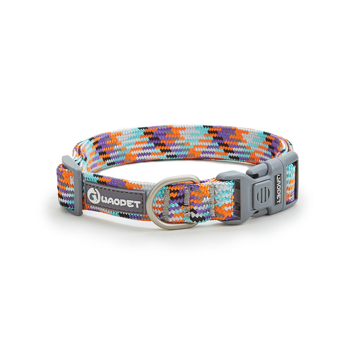 dog-collar-luminous flat-rope weaving-Anti-Choke