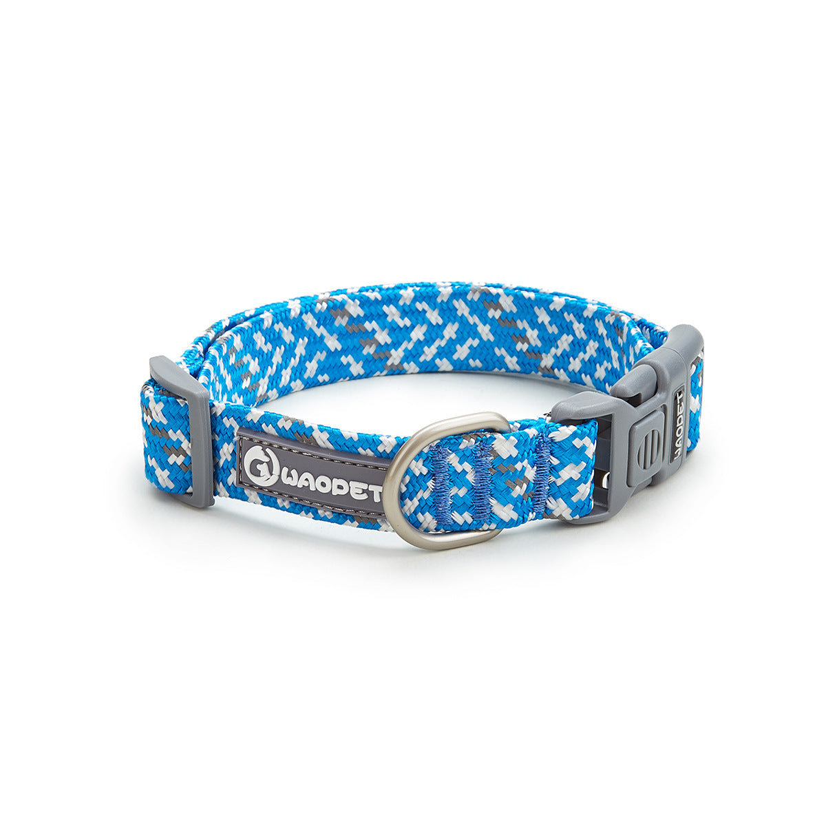 dog-collar-luminous flat-rope weaving- Adjustable Delicate Neck
