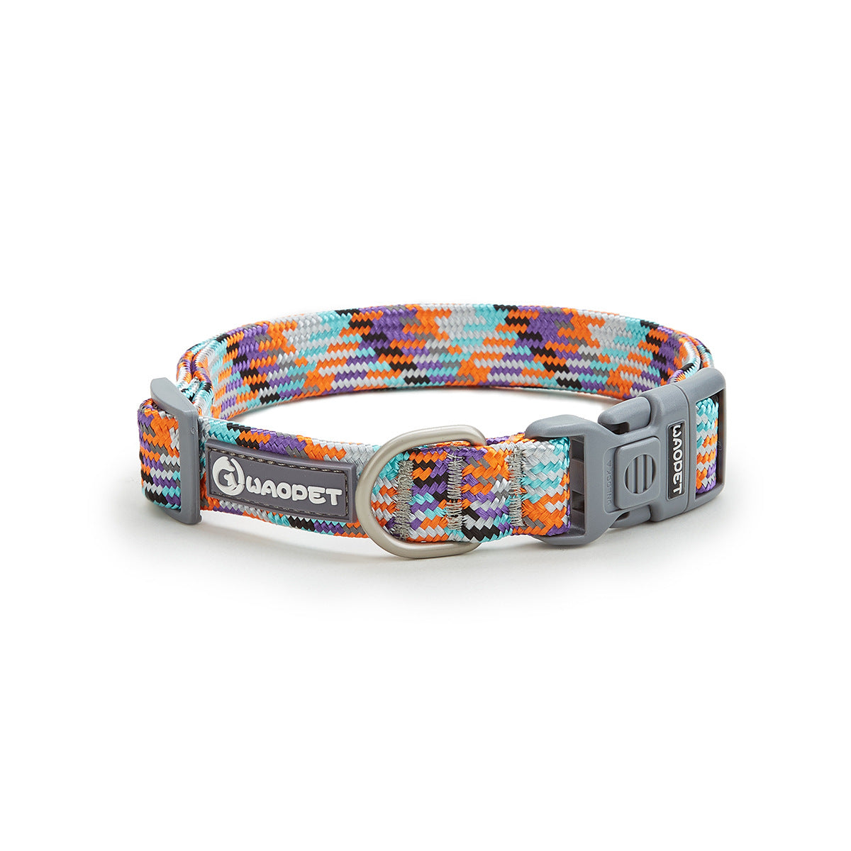 dog-collar-luminous flat-rope weaving-for Large Dogs