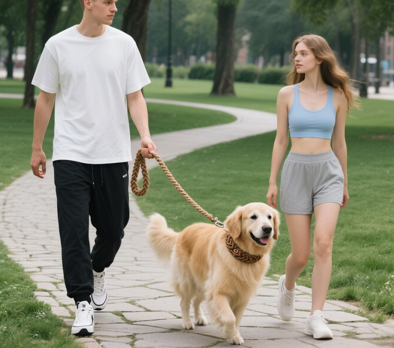 Dog Collar-Best-dressed duo-Textured Braided-Cloud-Soft Cotton