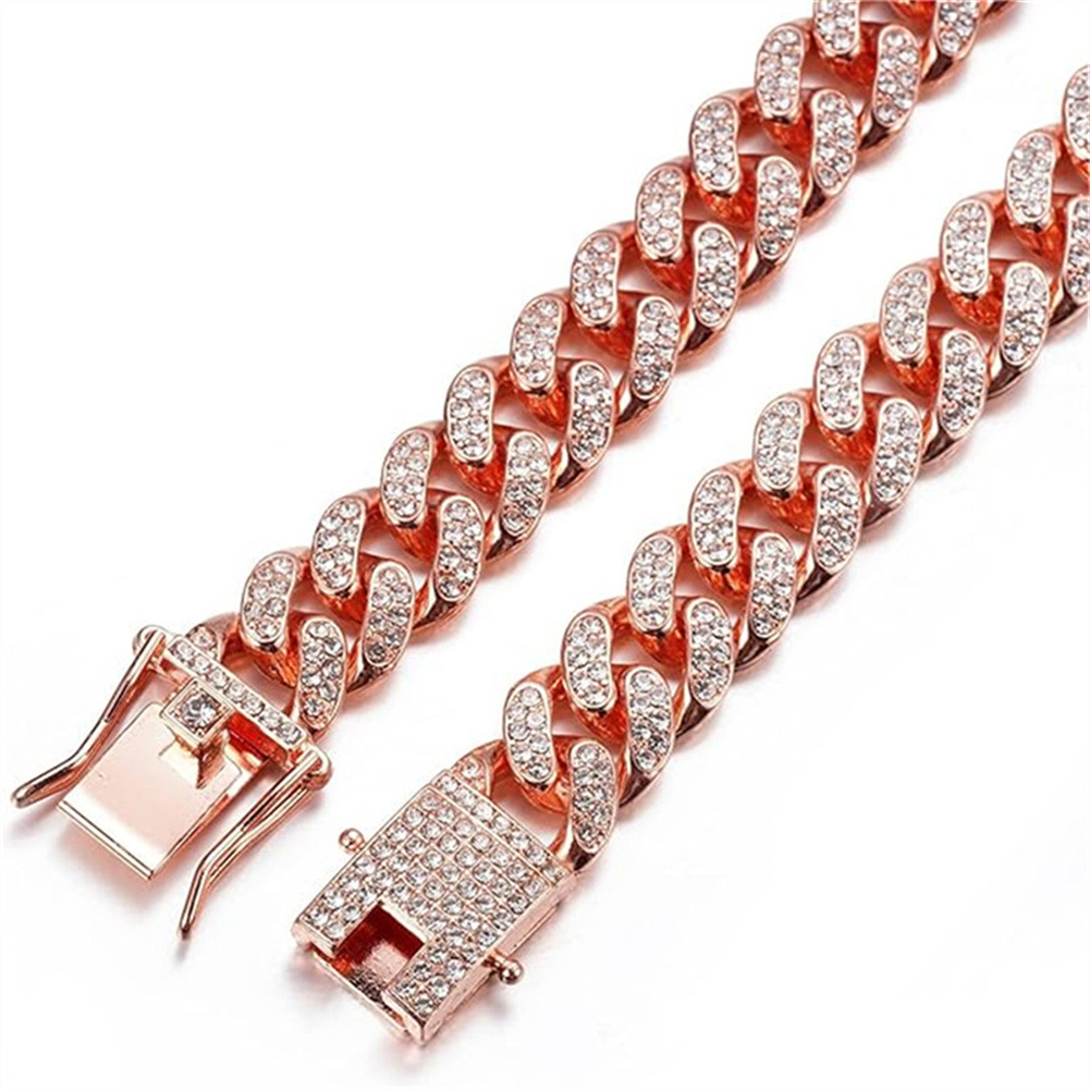 12mm wide links distribute pressure evenly-dog-chain-quick-release buckle
