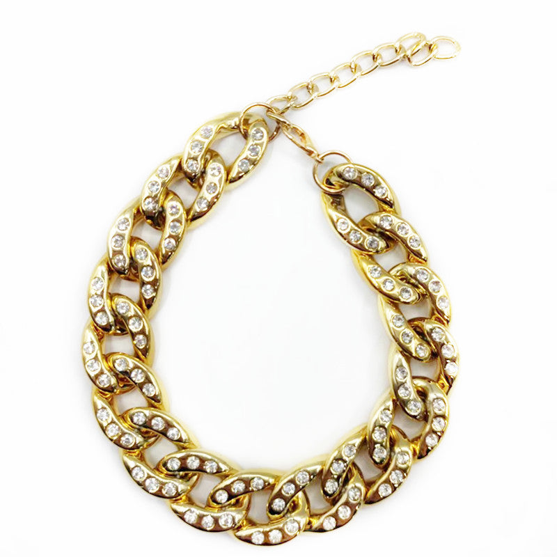 Cuban Miami chain collar - 24K gold plated bling for Frenchies-Pits