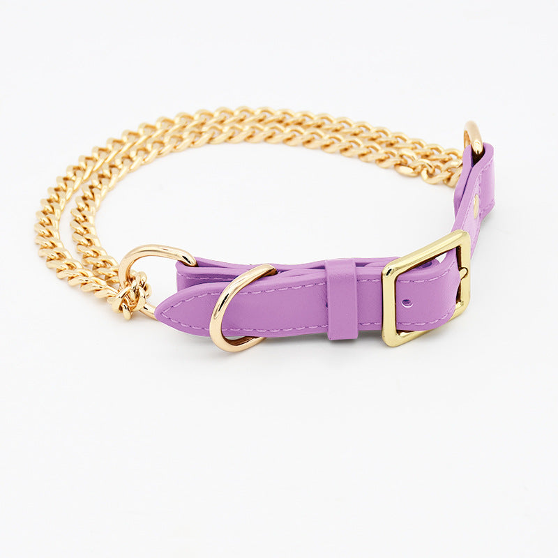 explosive-resistant dog collar-durable -stainless steel and soft waterproof leather 