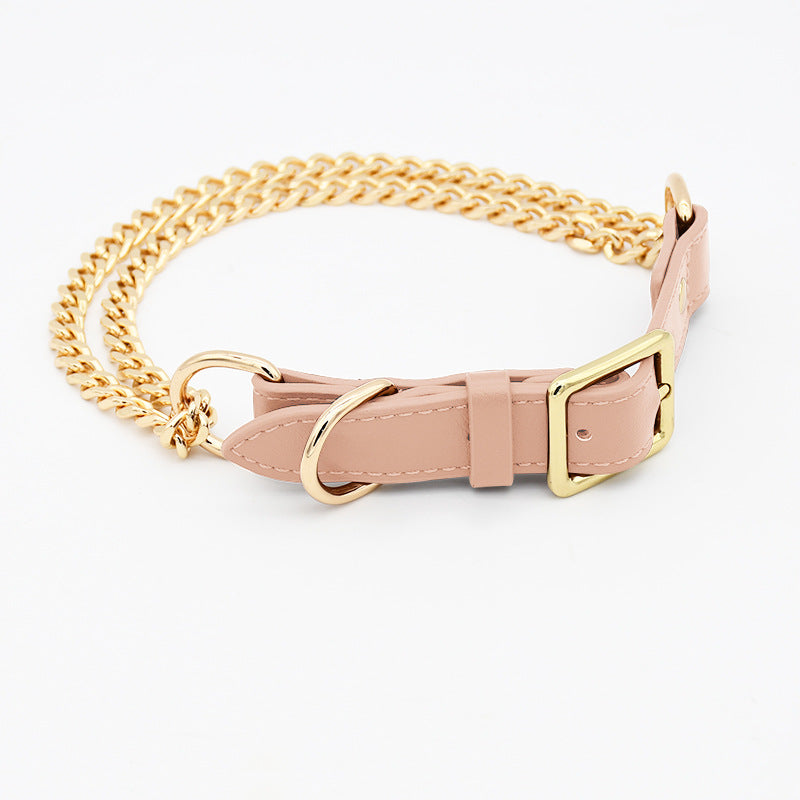 thick stainless steel chains -stops neck strain during pulling