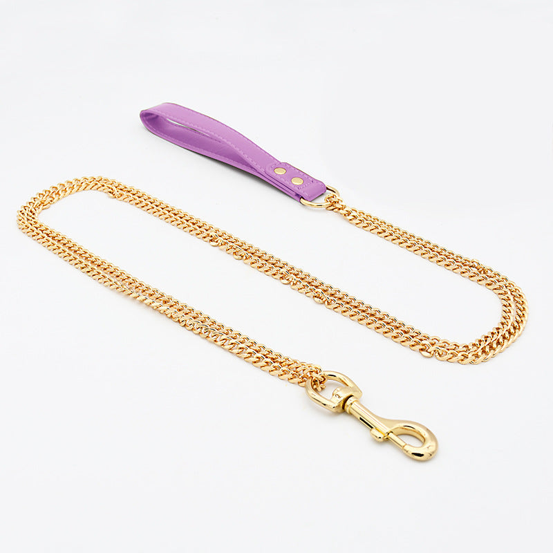 explosive-resistant dog leash-double-chain