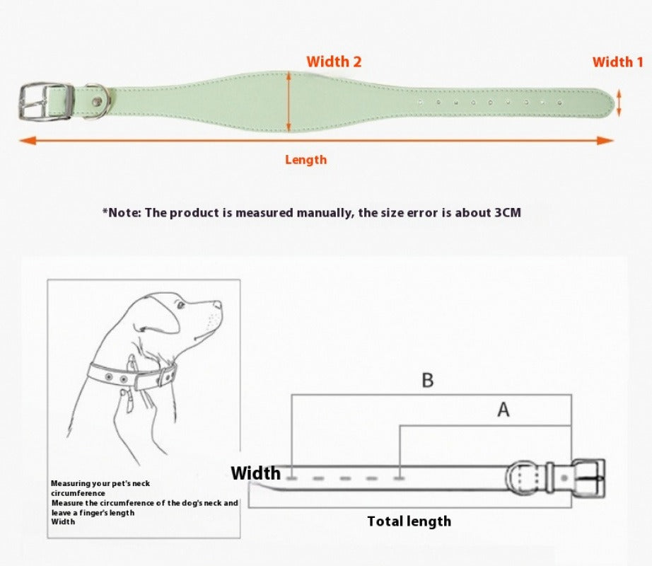 5-8cm widened band-protects greyhounds’ delicate neck