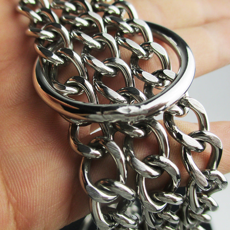 heavy-duty 304L steel with reinforced stitching-dog-collar