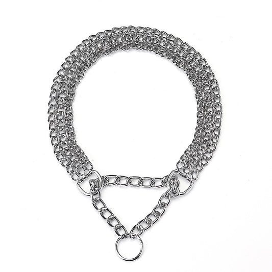 stainiess steel metal link dog-no more tangles – Smooth glide for stress-free walks