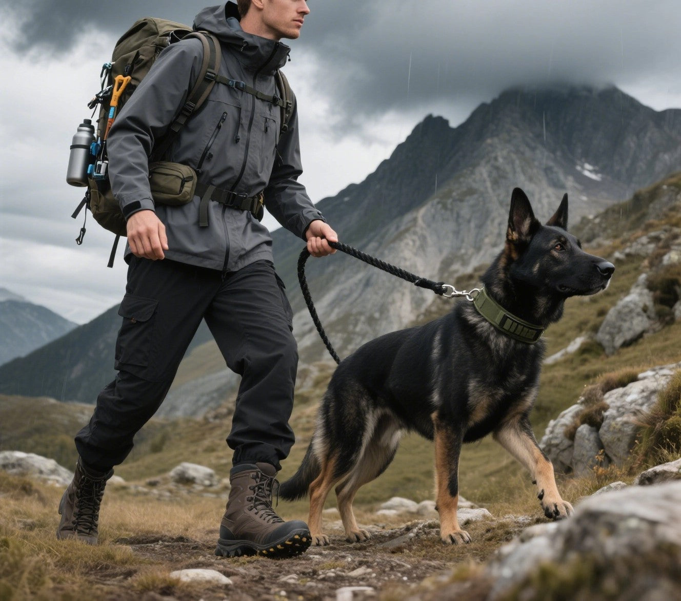 Dog Collar-Best-dressed duo-Pull-Proof-Choke-Free-Mil-Spec Buckle