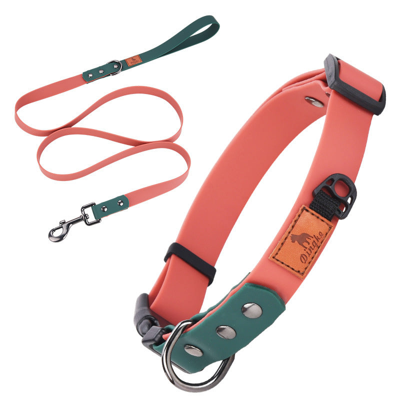 waterproof dog collar & leash set for labs-goldens