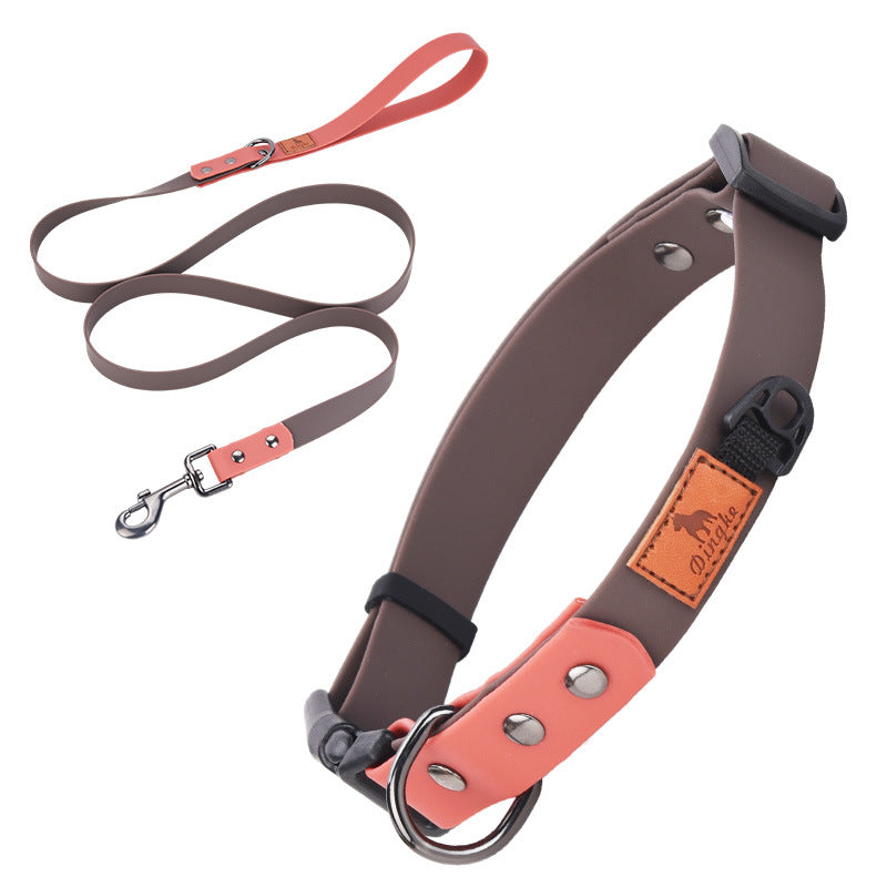 escape-proof quick-dry PVC for golden retrievers & corgis-dog-collar-leash