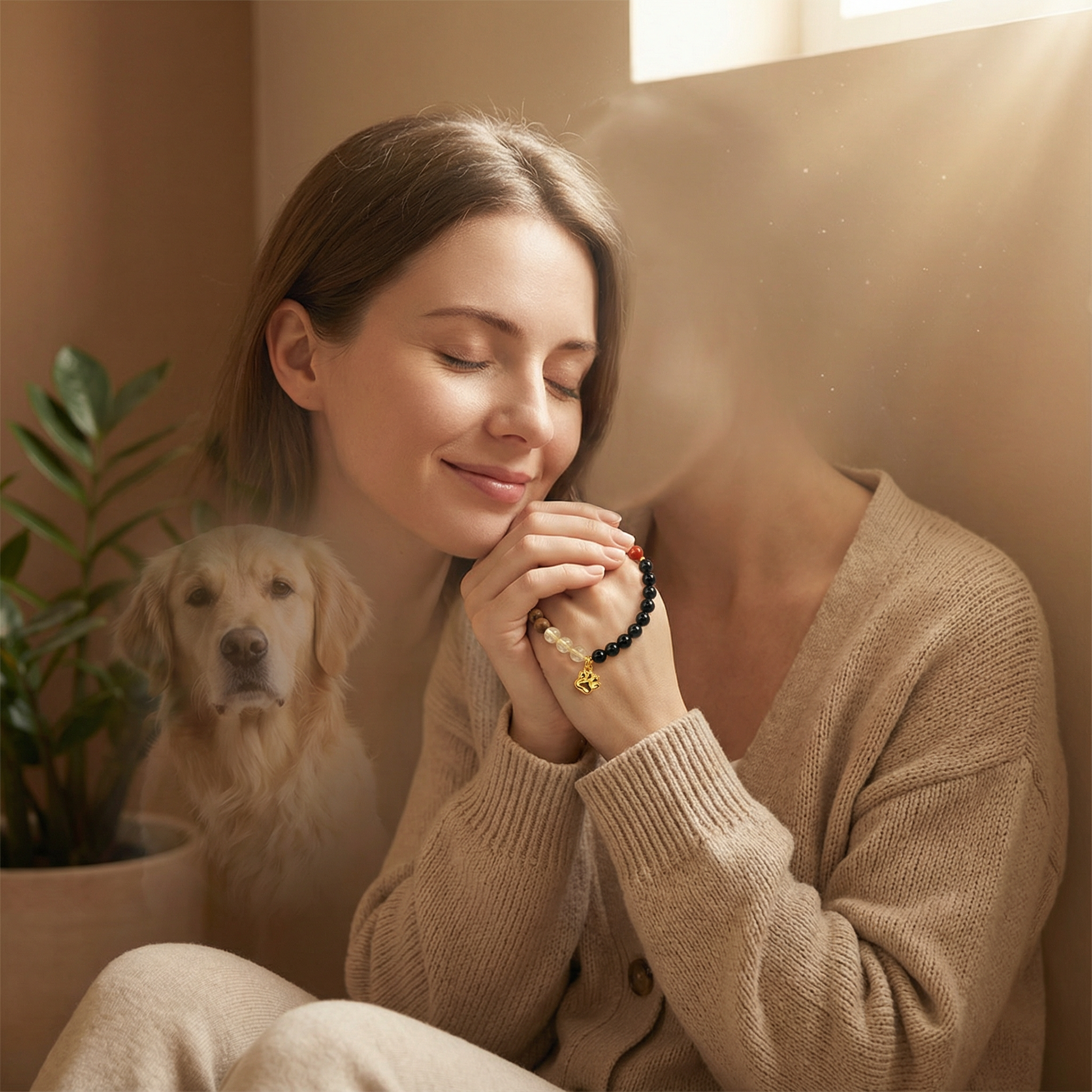 rainbow bridge-dog-memorial-bracelet-pet-peace-energy-pray