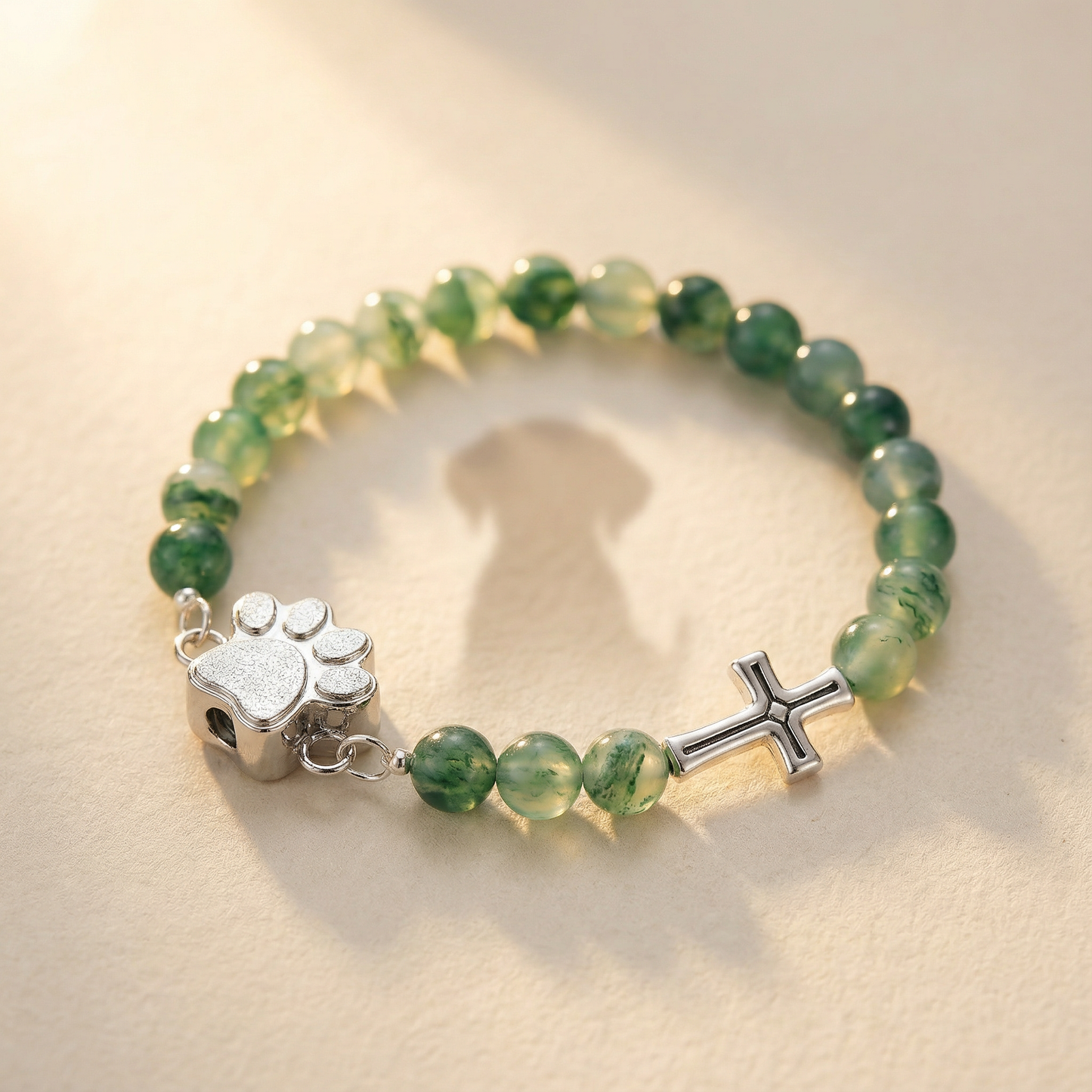 rainbow bridge-dog-lost  to illness-pet-memorial-bracelet-crystal-healing-energy