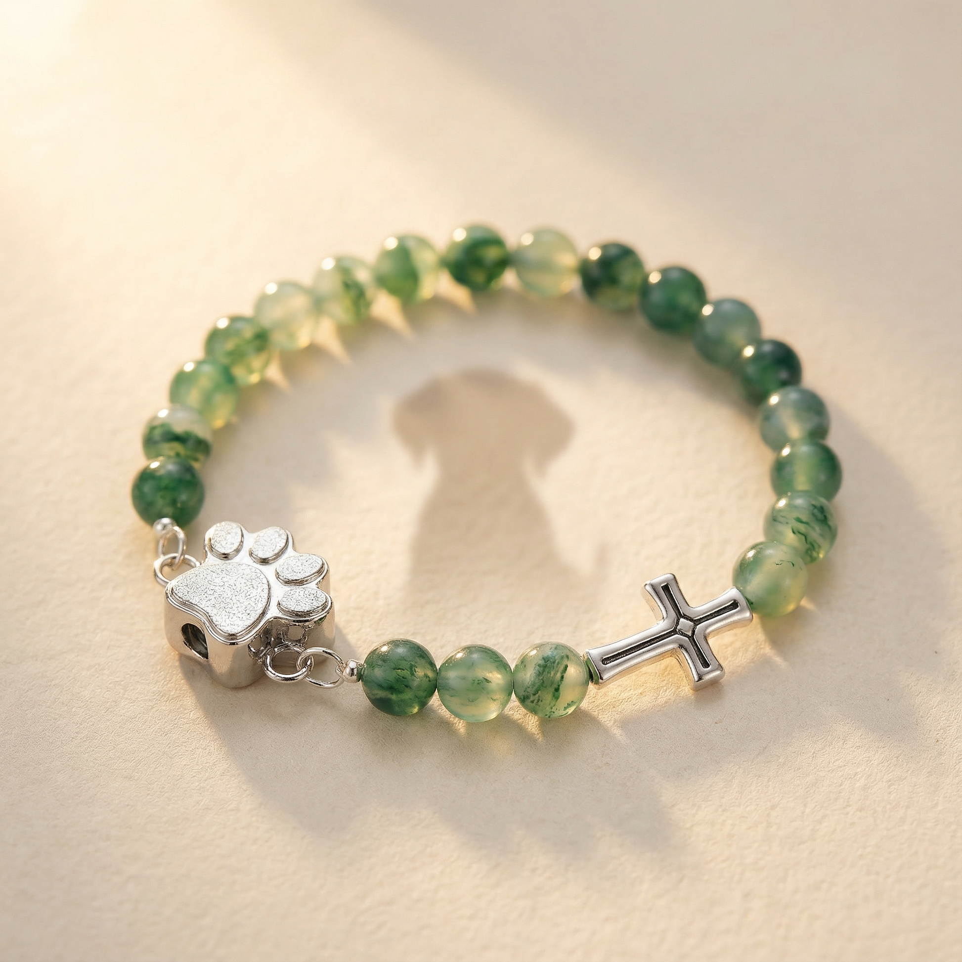 rainbow bridge-dog-lost  to illness-pet-memorial-bracelet-crystal-healing-energy