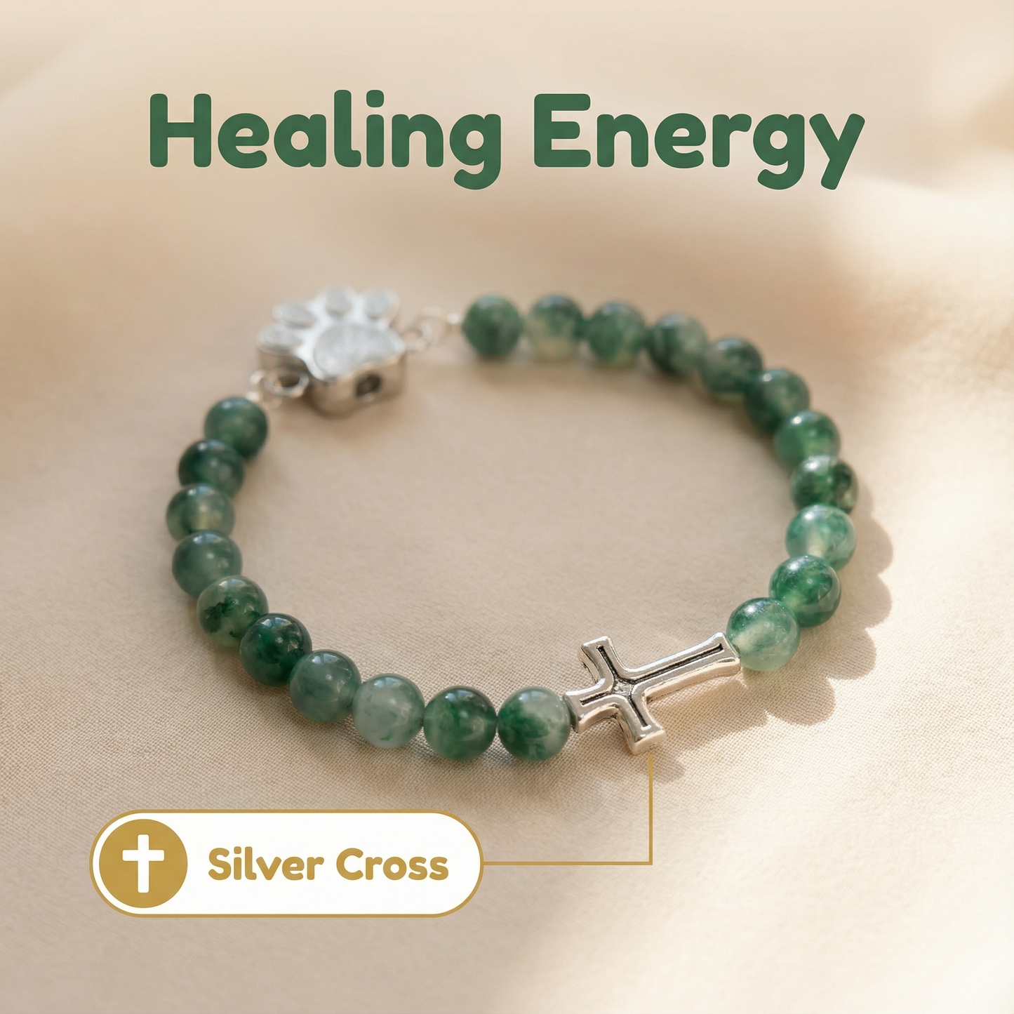 rainbow bridge-dog-died of illness-memorial-bracelet-crystal-cross-healing-energy