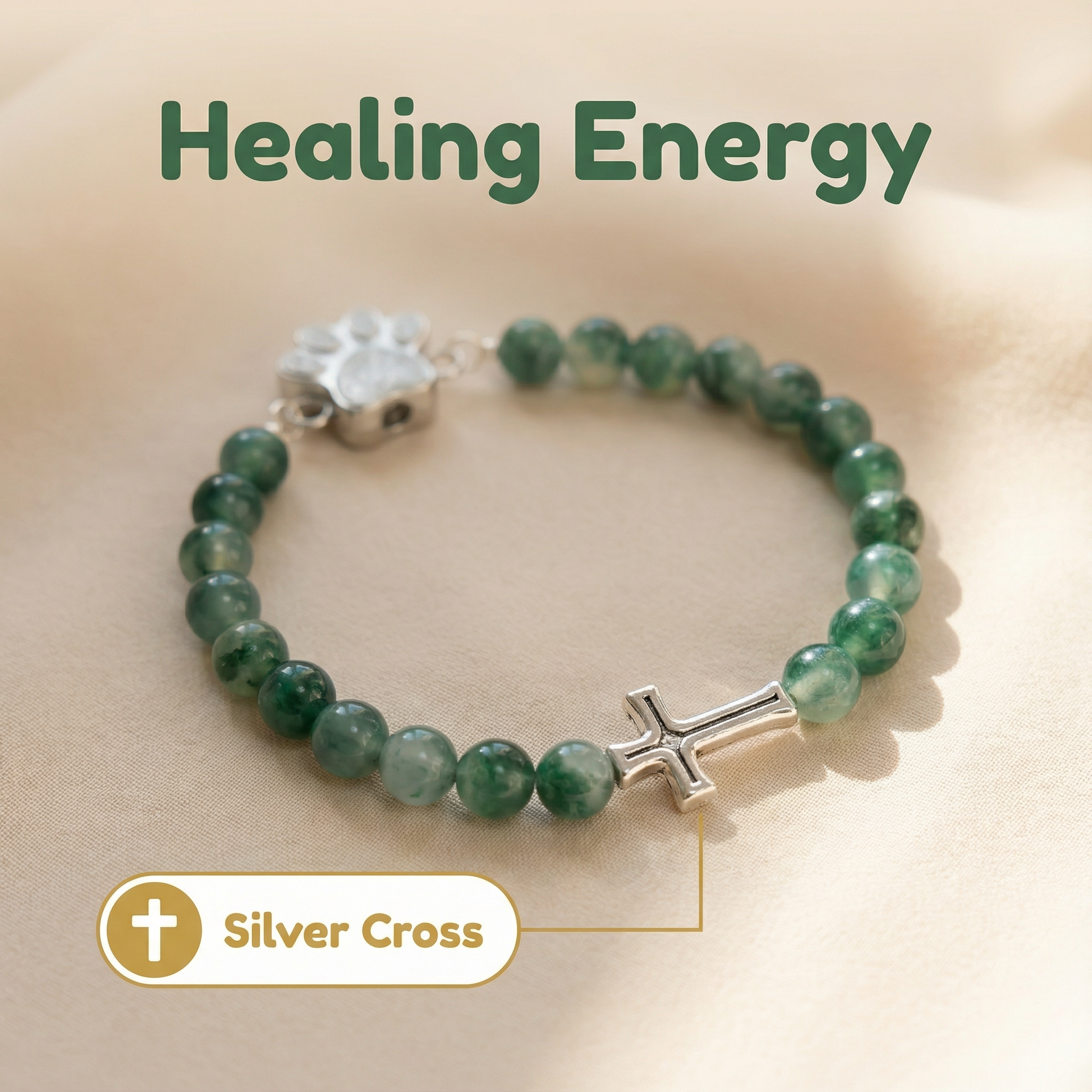 rainbow bridge-dog-died of illness-memorial-bracelet-crystal-cross-healing-energy