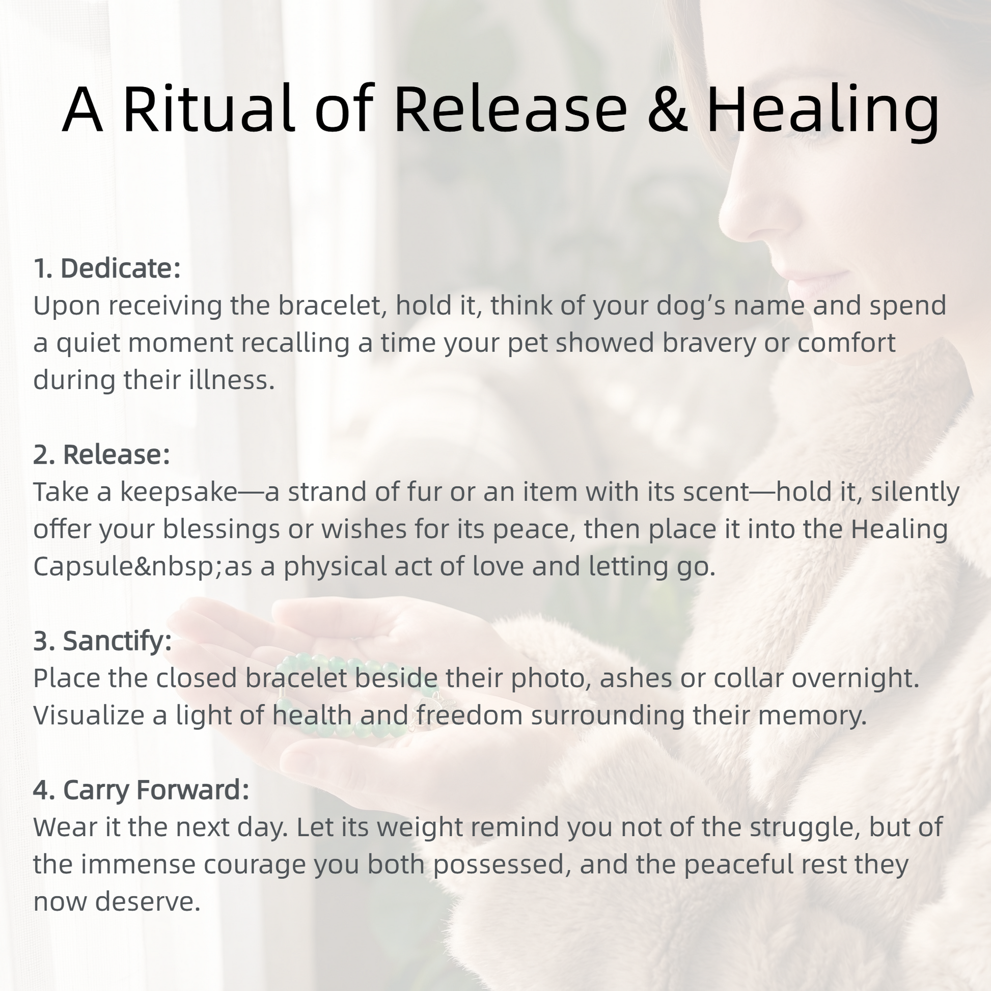 rainbow bridge-dog-died of illness-memorial-bracelet-pet-ritual-of-use