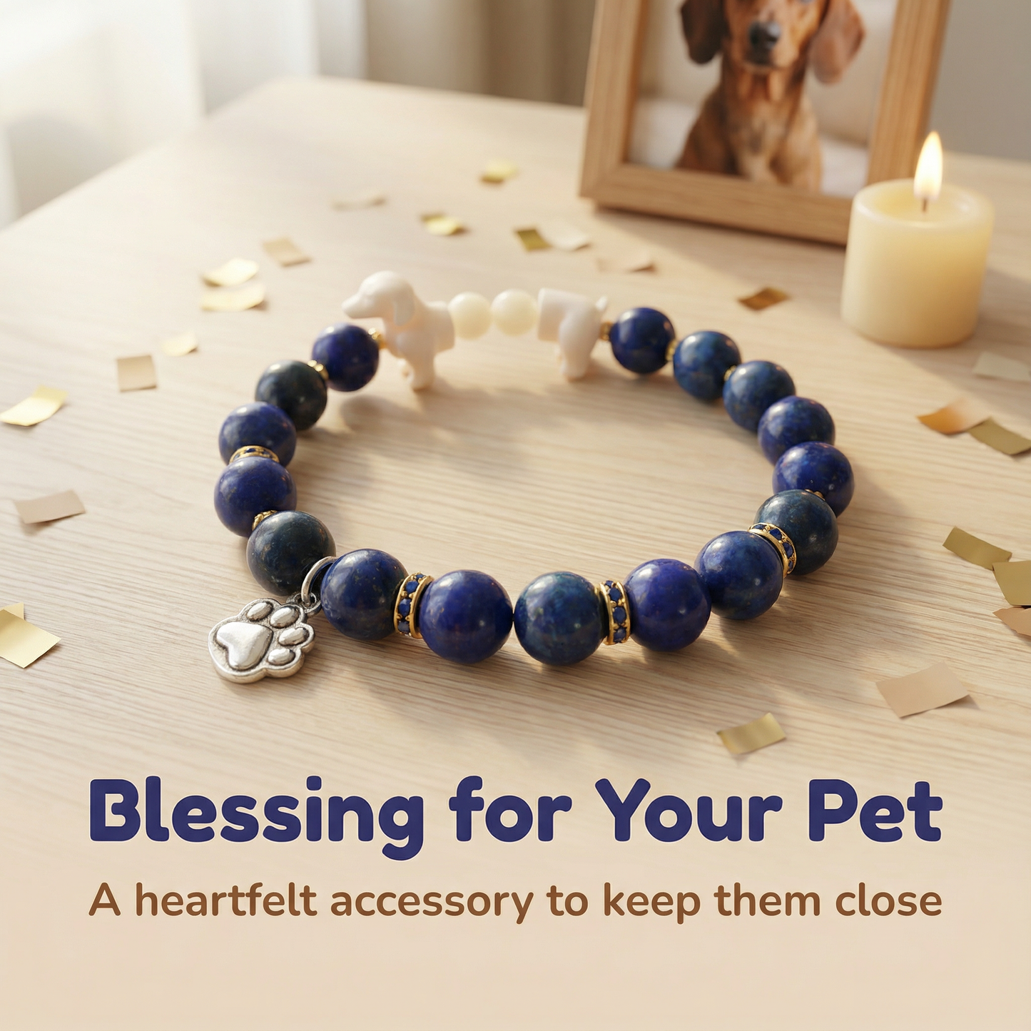 rainbow bridge-missing-dog-dachshund-pet memorial-bracelet-blessing