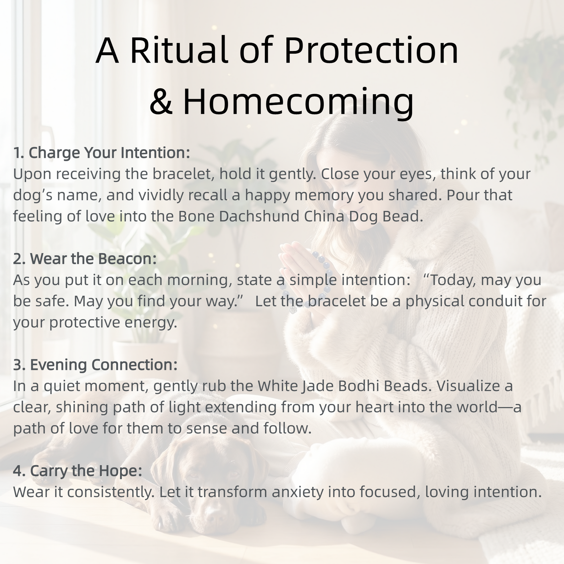 rainbow bridge-missing-dog-dachshund-pet memorial-bracelet-blessing-ritual