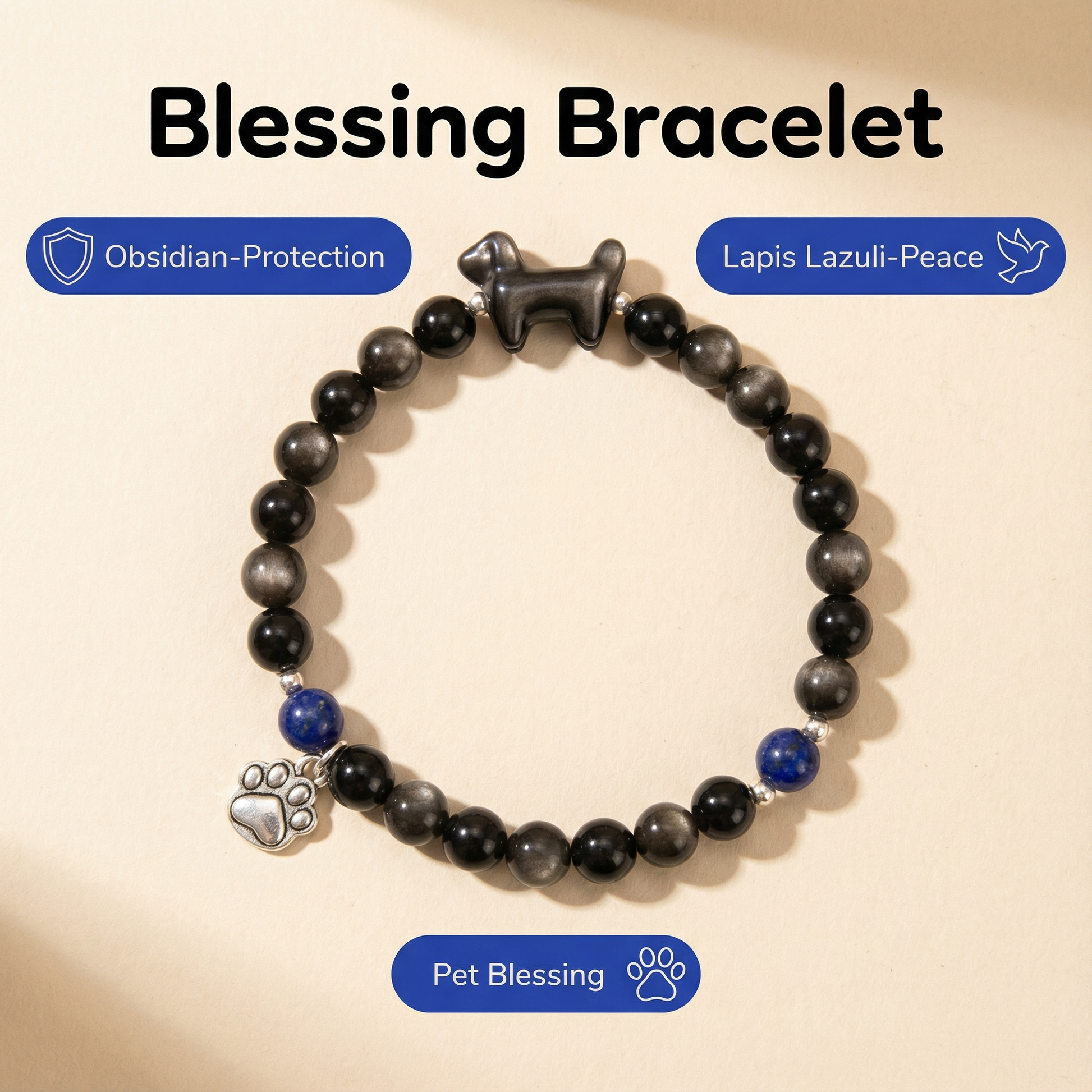 rainbow bridge-missing-dog-memorial-bracelet-crystal-pet-Prayers-blessing