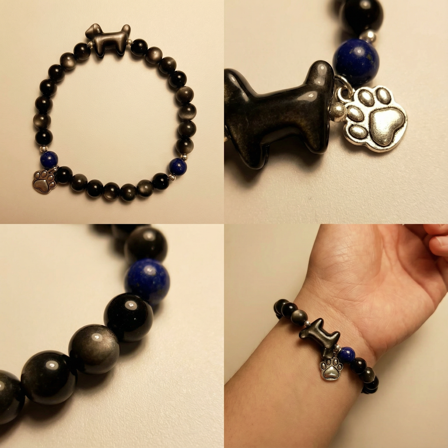 rainbow bridge-missing-dog-memorial-bracelet-pet-crystal-material-details