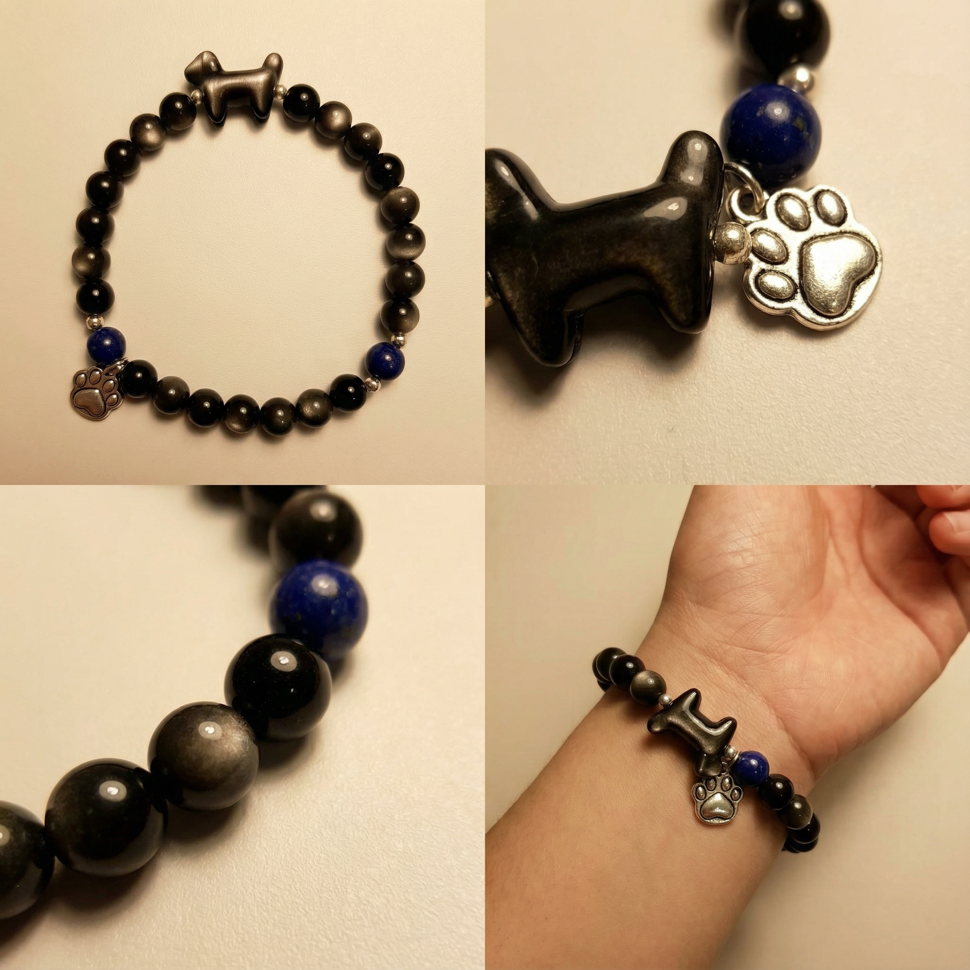 rainbow bridge-missing-dog-memorial-bracelet-pet-crystal-material-details